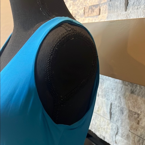 Ralph Lauren Blue Sleeveless V-Neck Prom Maxi Dress - Picture 6 of 11